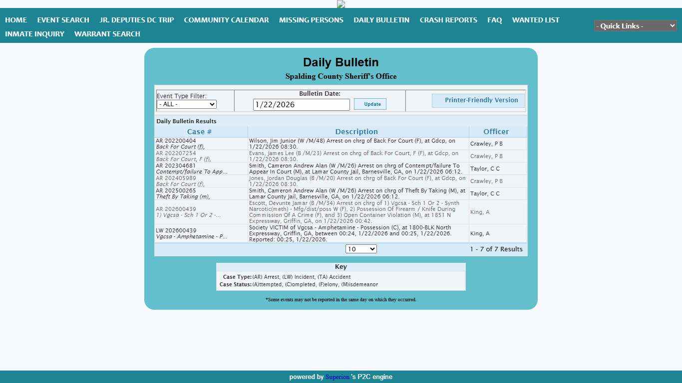 Spalding County Sheriff's Office P2C